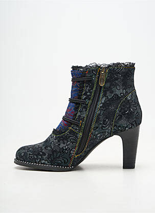 Botine/ghete vârf rotund toc de 7 la 9 cm negru LAURA VITA femeie