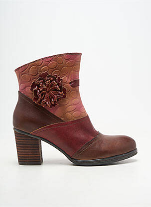 Botine/ghete material neted toc de 4 la 6 cm maro LAURA VITA femeie