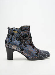 Botine/ghete material neted toc de 4 la 6 cm negru LAURA VITA femeie