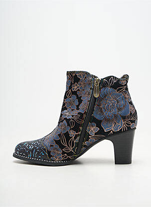 Botine/ghete material neted toc de 4 la 6 cm negru LAURA VITA femeie