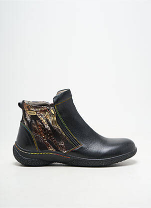 Botine/ghete material neted toc plat până la 3 cm negru LAURA VITA femeie