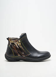 Botine/ghete material neted toc plat până la 3 cm negru LAURA VITA femeie