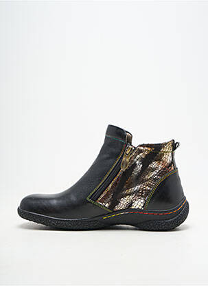 Botine/ghete material neted toc plat până la 3 cm negru LAURA VITA femeie