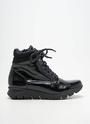Botine/ghete material neted toc plat până la 3 cm negru GEO-REINO femeie