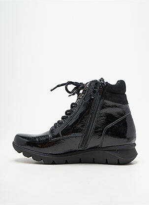 Botine/ghete material neted toc plat până la 3 cm negru GEO-REINO femeie