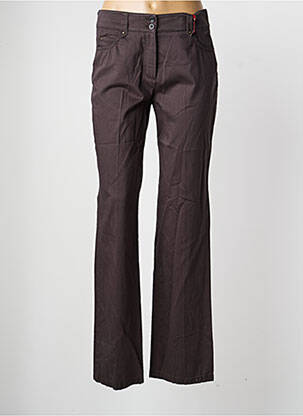 Pantalon drept țesătură poplin mărime normală gri OLSEN femeie