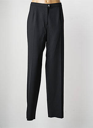 Pantalon drept talie cu cleme mărime normală negru KARTING femeie