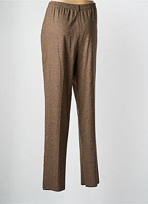 Pantalon slim talie elastică mărime normală maro KARTING femeie