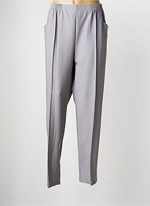 Pantalon drept talie elastică mărime normală gri GRIFFON femeie