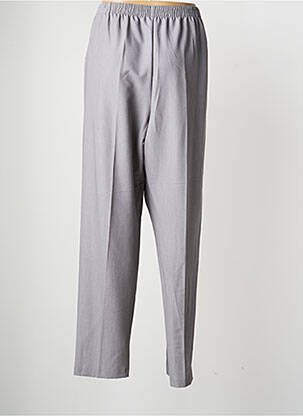 Pantalon drept talie elastică mărime normală gri GRIFFON femeie