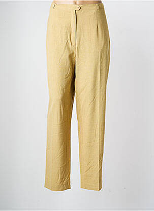 Pantalon drept talie cu cleme mărime normală verde BREAL femeie