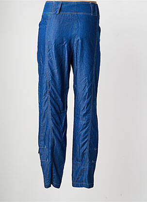 Pantalon slim țesătură poplin mărime normală albastru QUATTRO femeie