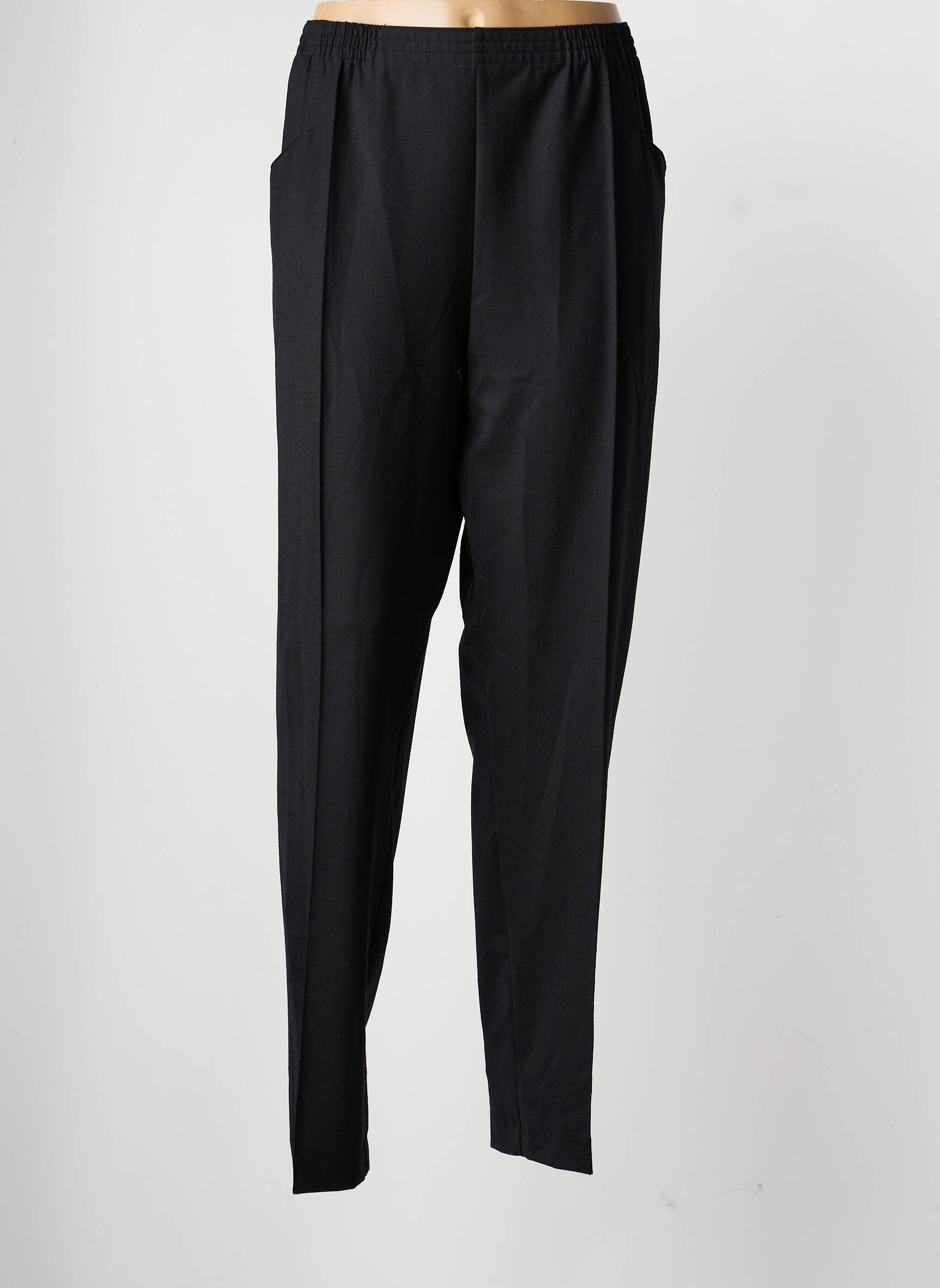 Pantalon slim talie elastică mărime normală negru GRIFFON femeie