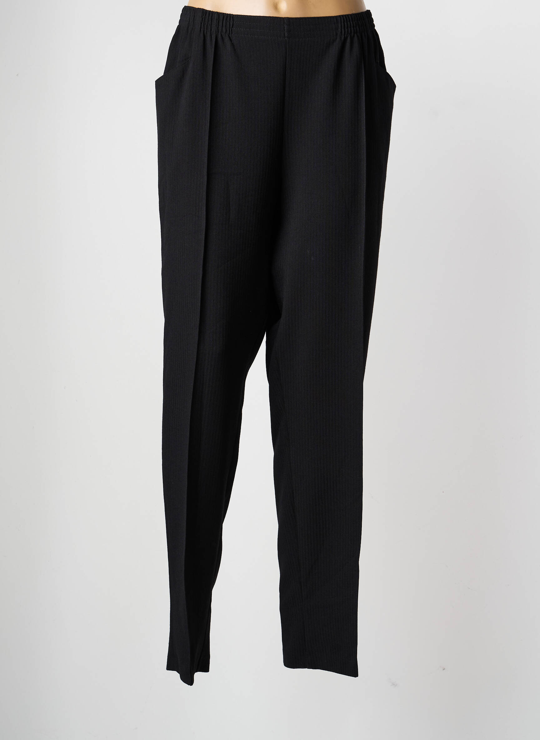 Pantalon slim talie elastică mărime normală negru GRIFFON femeie