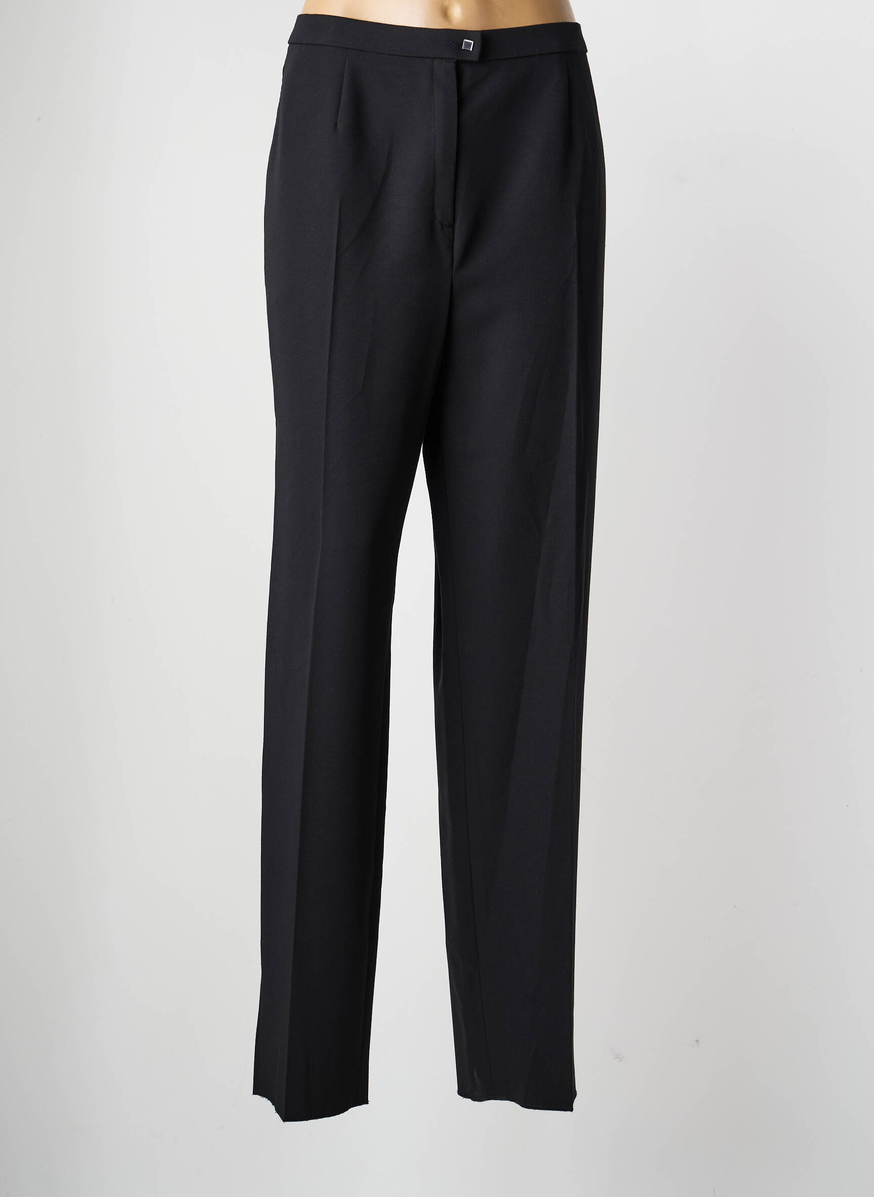 Pantalon drept țesătură crep mărime normală negru KARTING femeie