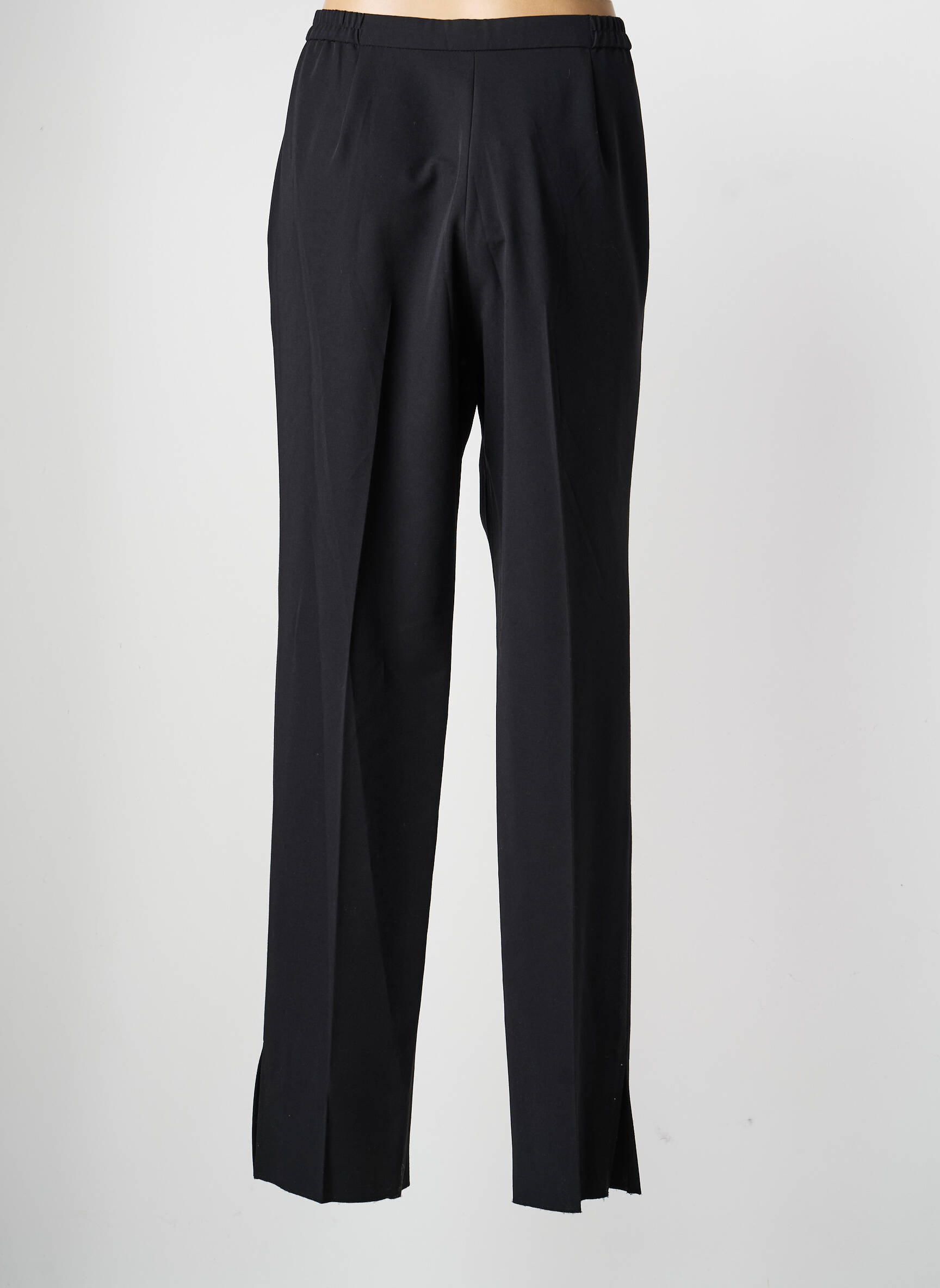 Pantalon drept țesătură crep mărime normală negru KARTING femeie