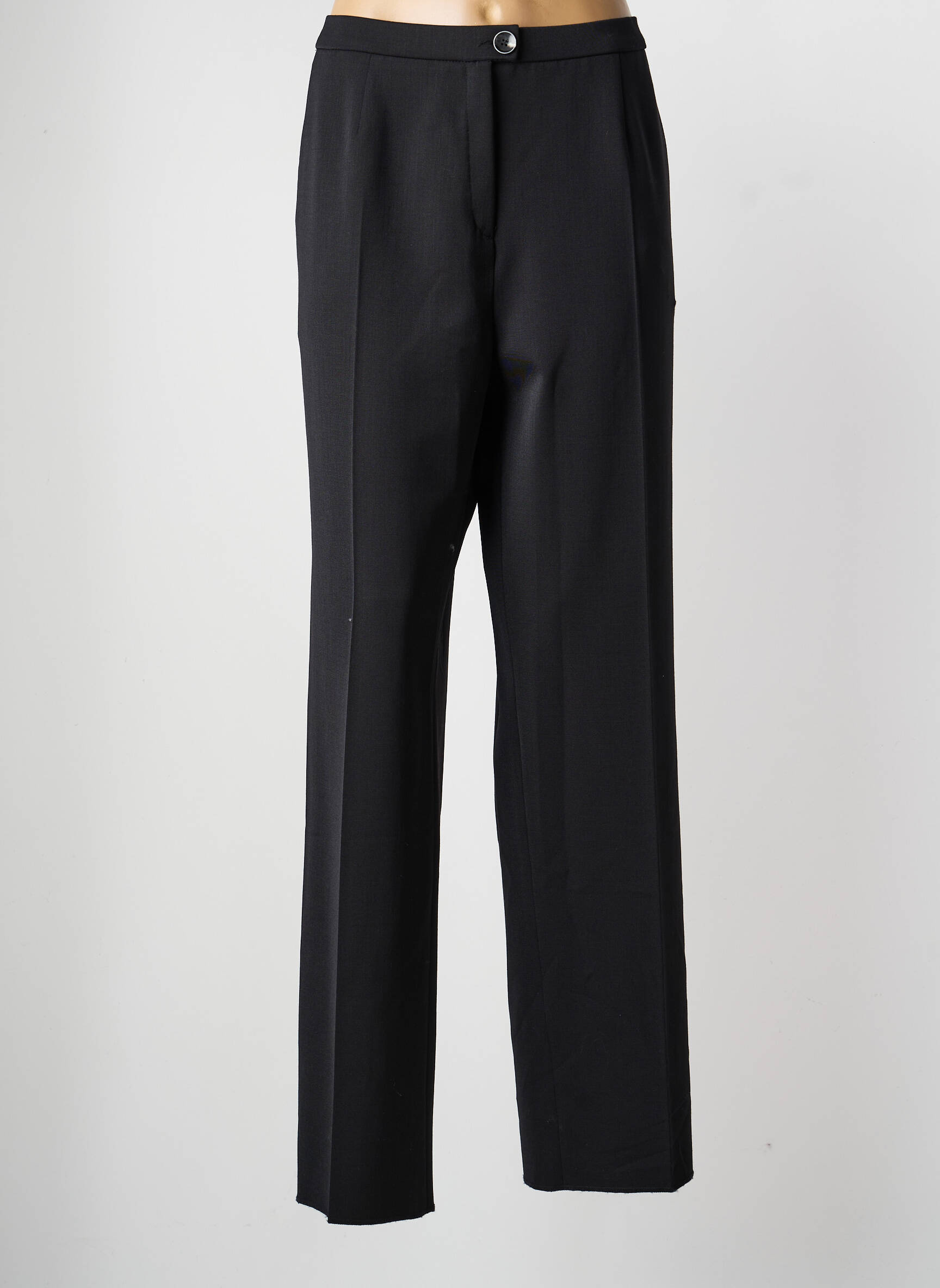 Pantalon drept țesătură crep mărime normală negru KARTING femeie
