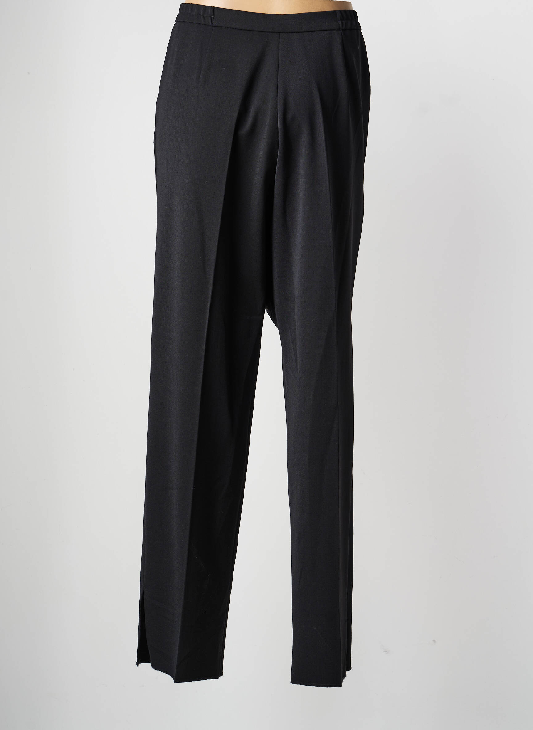 Pantalon drept țesătură crep mărime normală negru KARTING femeie