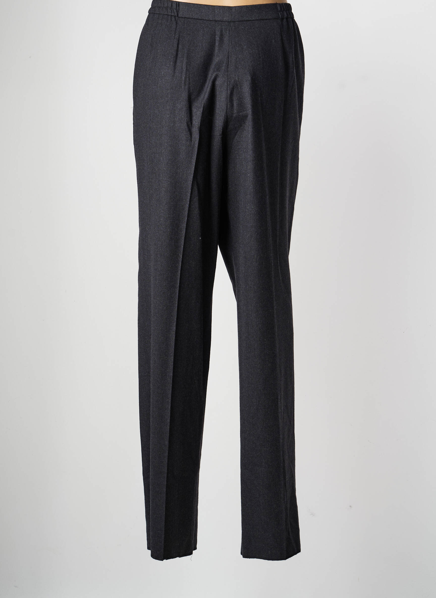 Pantalon drept talie cu cleme mărime normală gri KARTING femeie