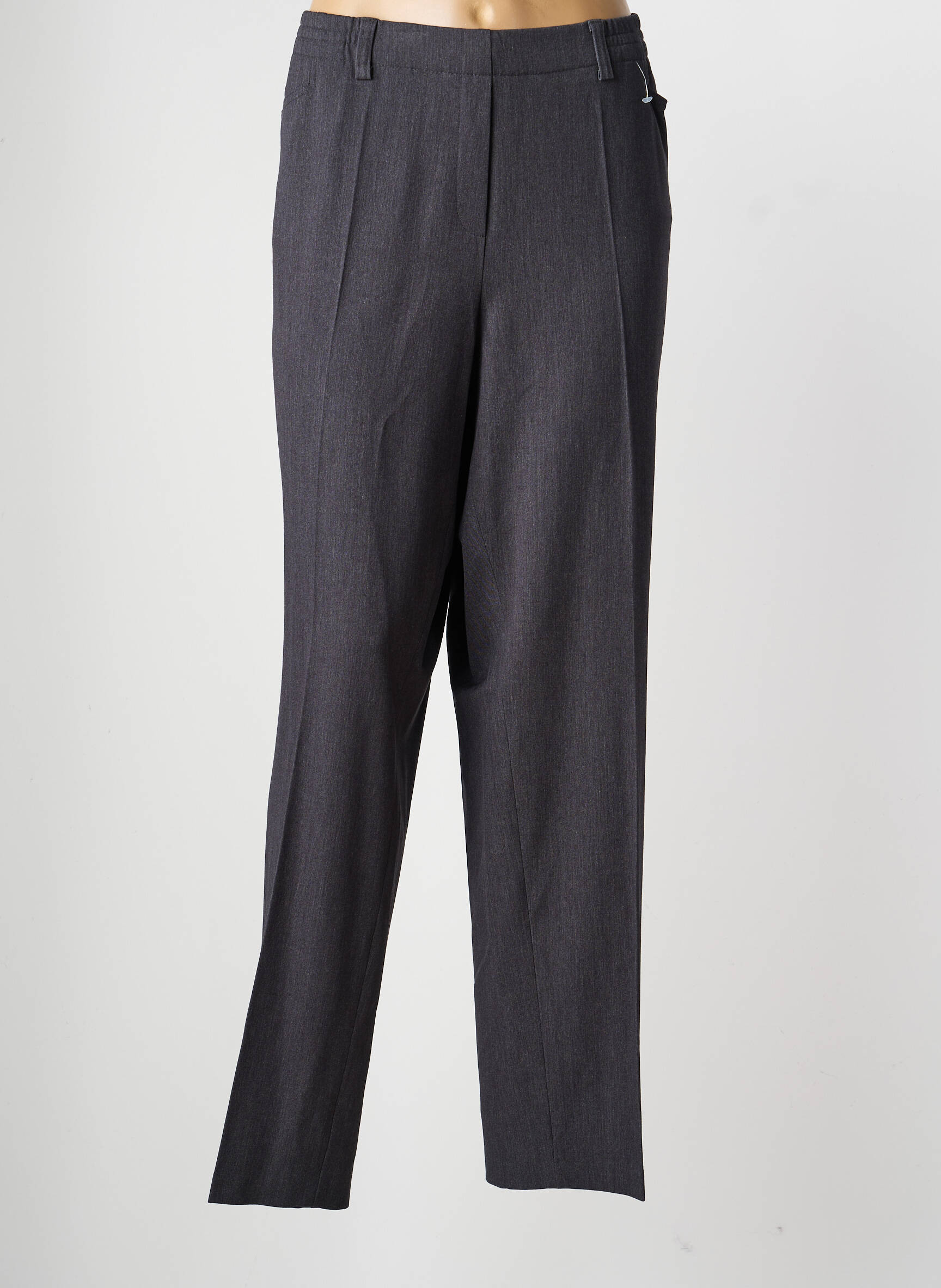 Pantalon drept talie elastică mărime normală gri GERKE MY PANTS femeie