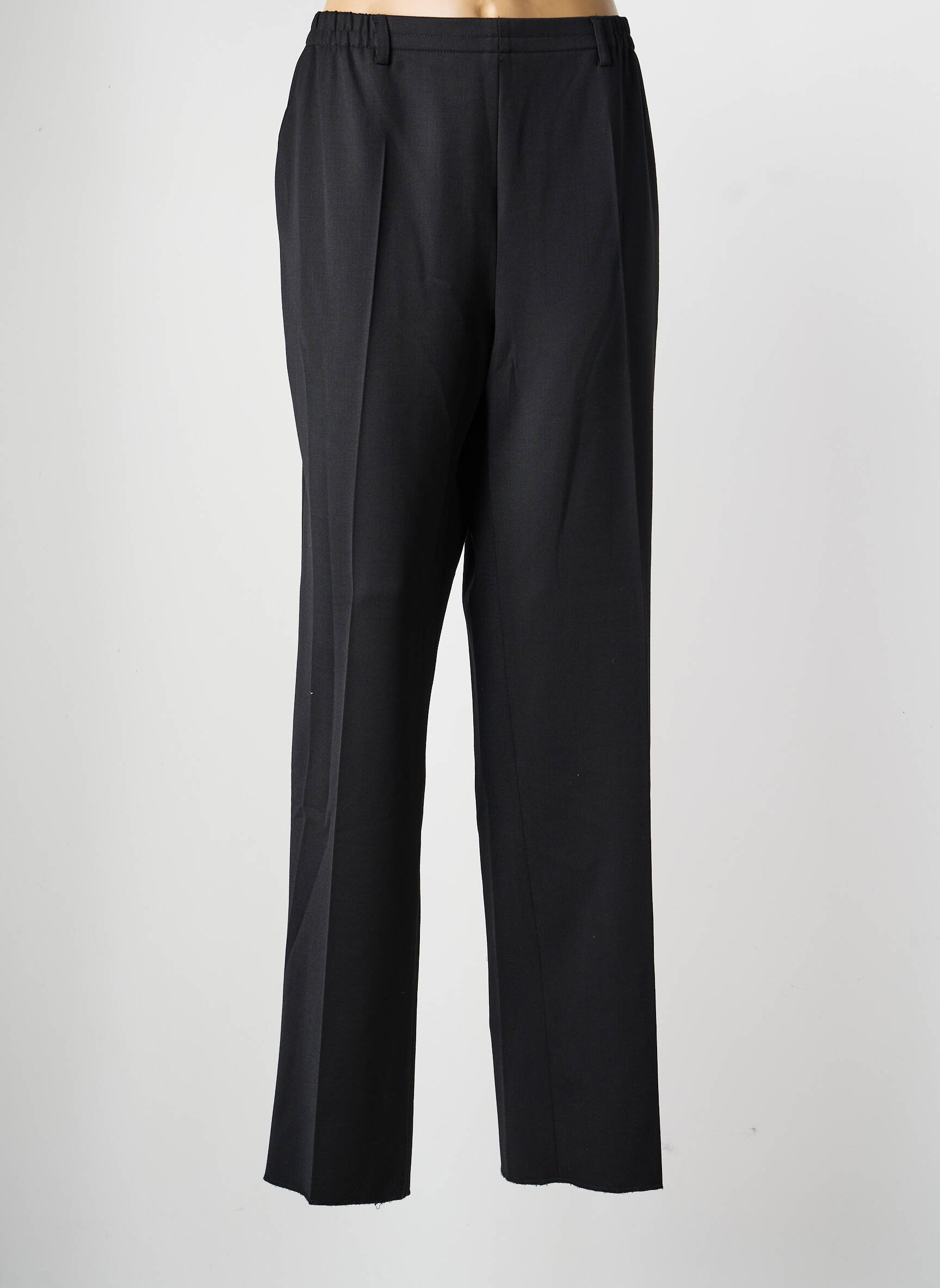 Pantalon drept talie elastică mărime normală negru KARTING femeie