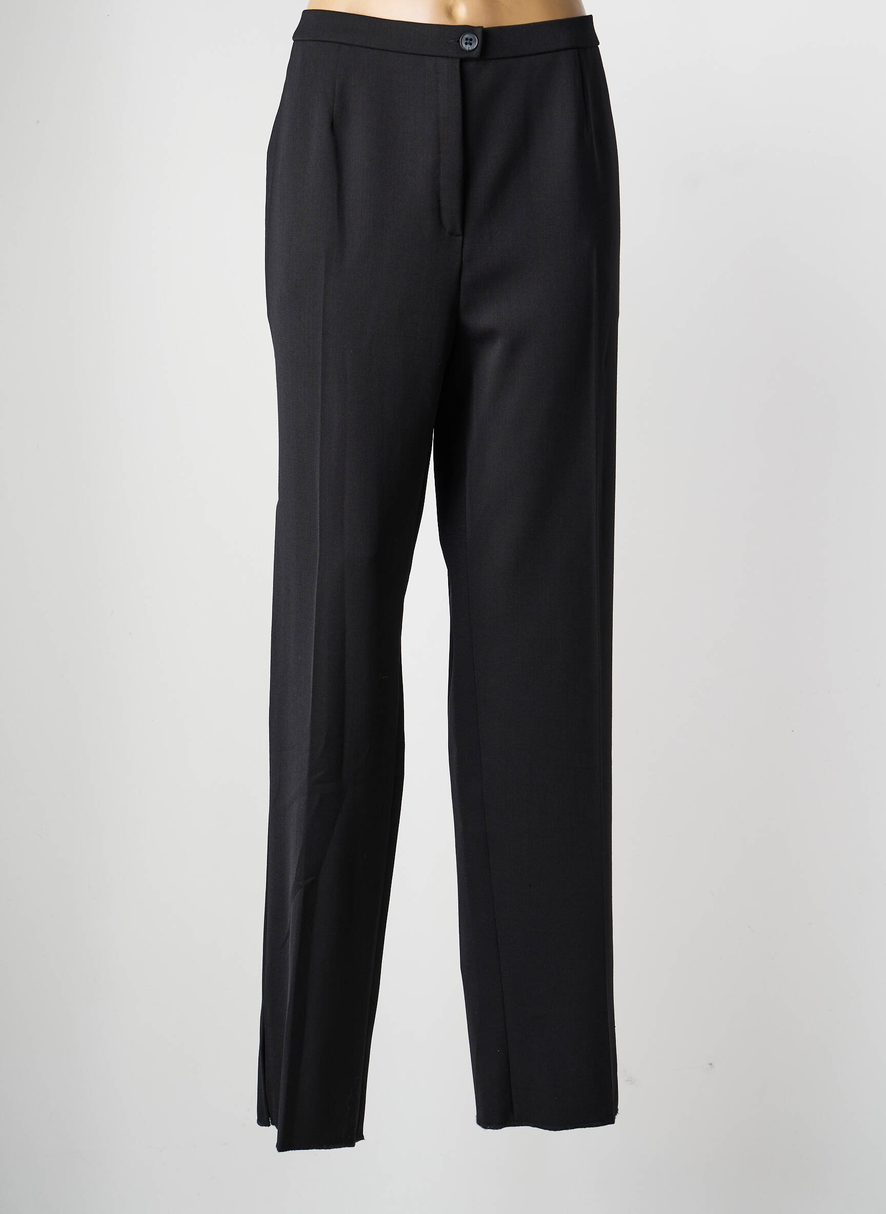 Pantalon drept țesătură crep mărime normală negru KARTING femeie