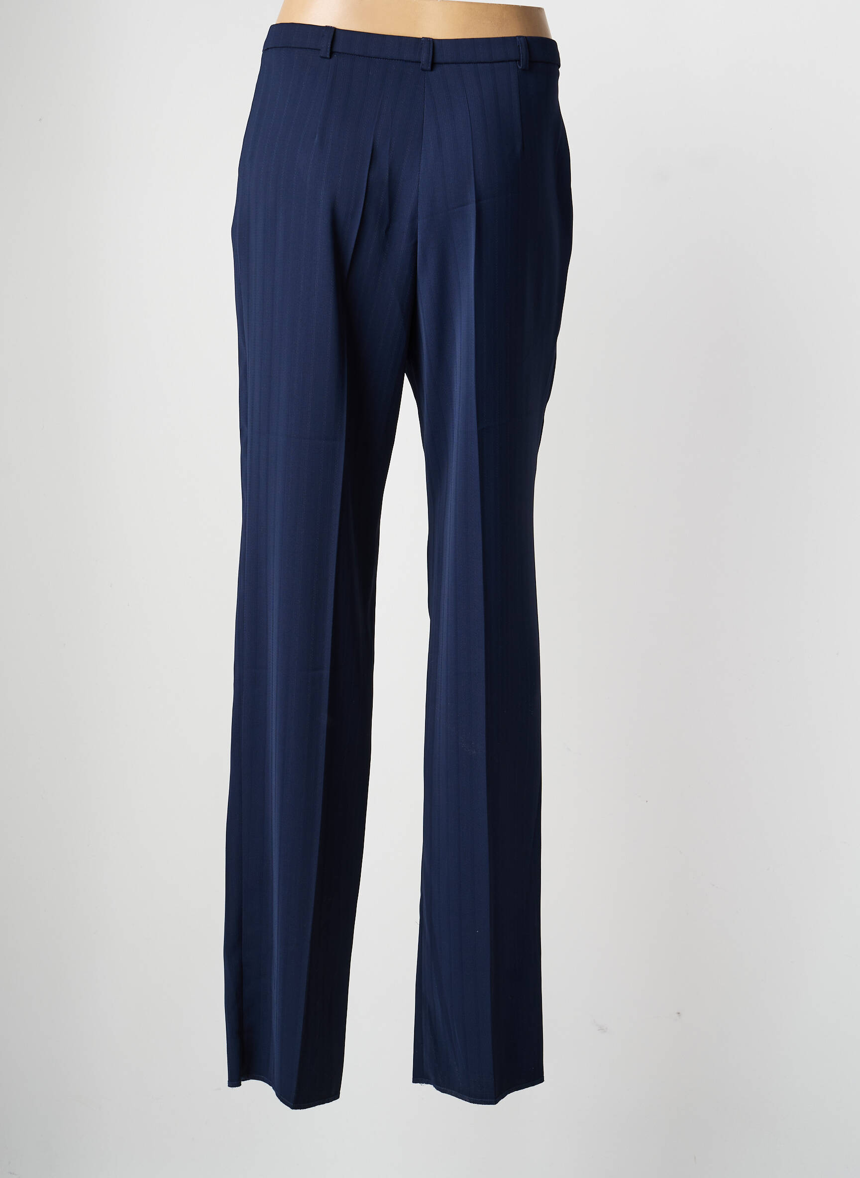 Pantalon drept țesătură crep mărime normală albastru PAUPORTÉ femeie