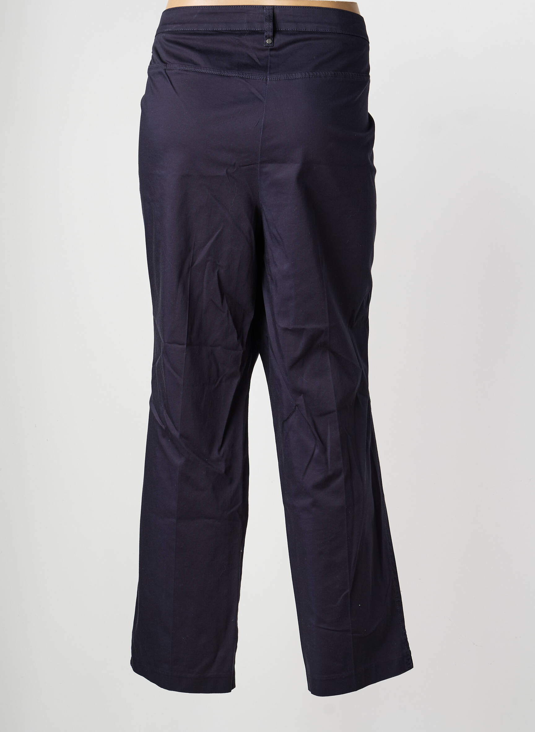 Pantalon drept țesătură poplin mărime normală albastru OLSEN femeie