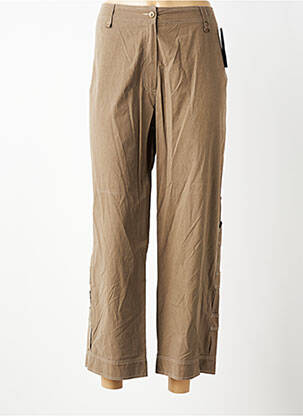 Pantalon 7/8 țesătură poplin mărime normală maro QUATTRO femeie