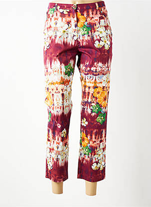 Pantalon 7/8 țesătură poplin mărime normală roșu QUATTRO femeie