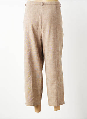 Pantalon 7/8 închidere cu fermoar sub clapetă cu nasturi maro PAUPORTÉ femeie