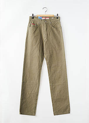 Pantalon drept închidere cu fermoar sub clapetă cu nasturi verde LEE COOPER femeie