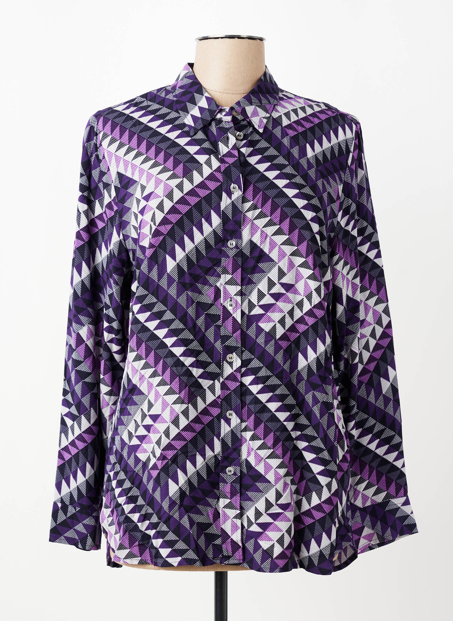 Cămașă croială cambrată mâneci lungi violet OLSEN femeie