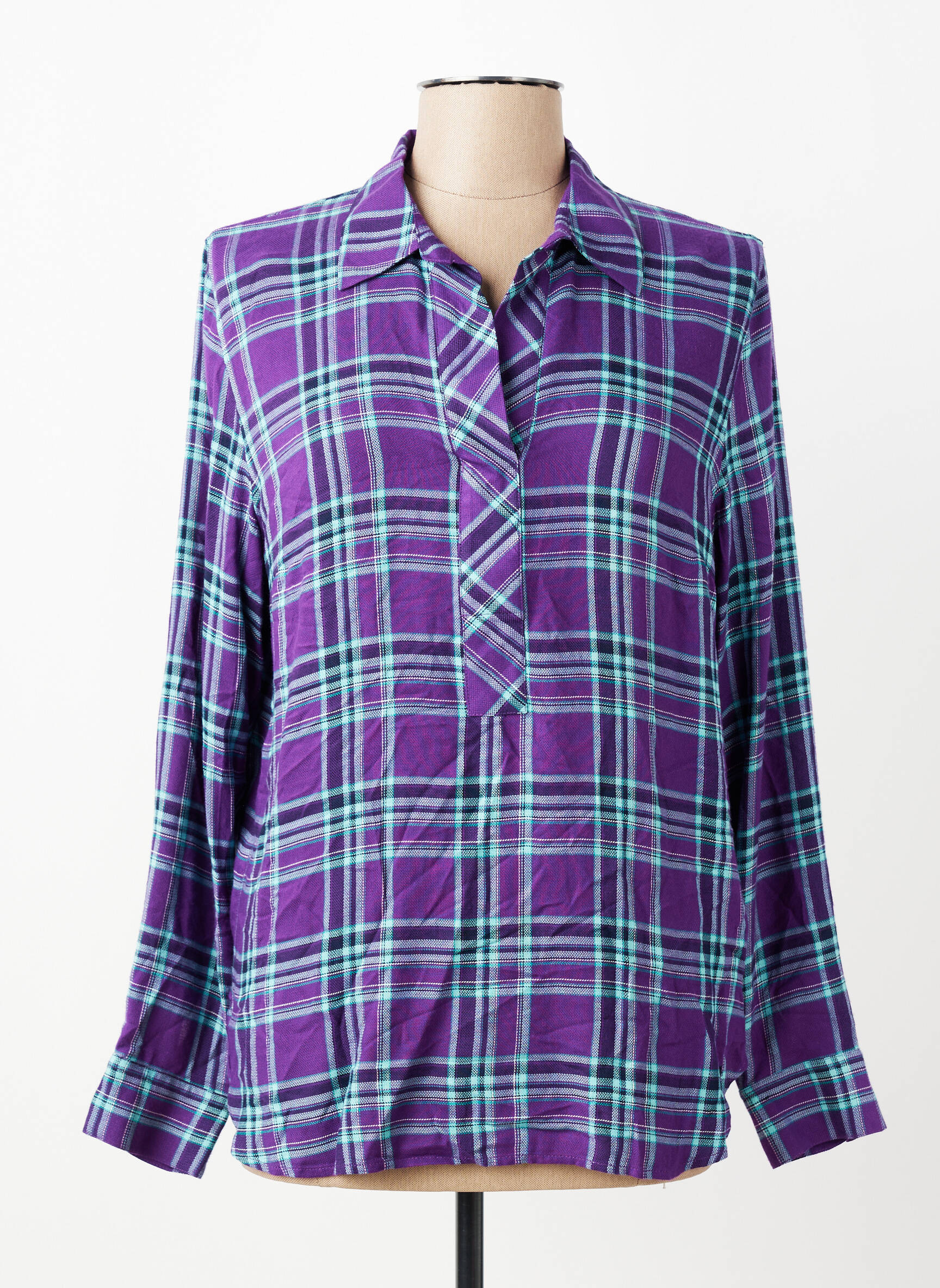 Cămașă croială cambrată mâneci lungi violet OLSEN femeie