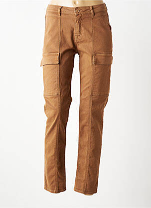 Pantalon cargo subțire maro HAPPY femeie
