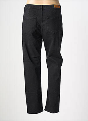 Pantalon drept închidere cu fermoar sub clapetă cu nasturi negru HAPPY femeie