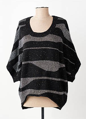 Pulover elasticitate mâneci 3/4 negru LOLA ESPELETA femeie