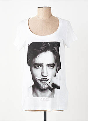 Tricou imprimeu fantezie mâneci scurte alb ELEVEN PARIS femeie