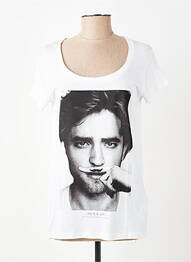 Tricou imprimeu fantezie mâneci scurte alb ELEVEN PARIS femeie