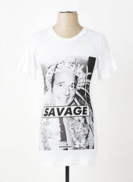 Tricou croială cambrată mâneci scurte alb ELEVEN PARIS bărbat