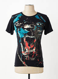 Tricou croială cambrată mâneci scurte negru ELEVEN PARIS bărbat