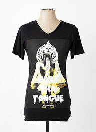 Tricou croială cambrată mâneci scurte negru ELEVEN PARIS bărbat