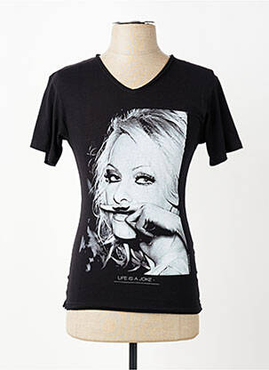 Tricou croială cambrată mâneci scurte negru ELEVEN PARIS bărbat