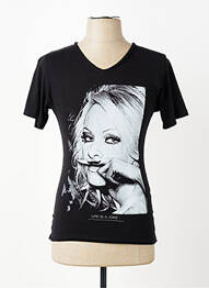 Tricou croială cambrată mâneci scurte negru ELEVEN PARIS bărbat