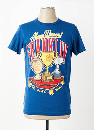 Tricou croială cambrată mâneci scurte albastru FRANKLIN MARSHALL bărbat