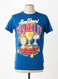 Tricou croială cambrată mâneci scurte albastru FRANKLIN MARSHALL bărbat