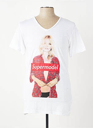 Tricou croială cambrată mâneci scurte alb ELEVEN PARIS bărbat