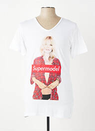 Tricou croială cambrată mâneci scurte alb ELEVEN PARIS bărbat