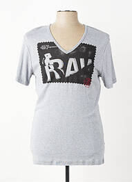 Tricou croială cambrată mâneci scurte gri G STAR bărbat