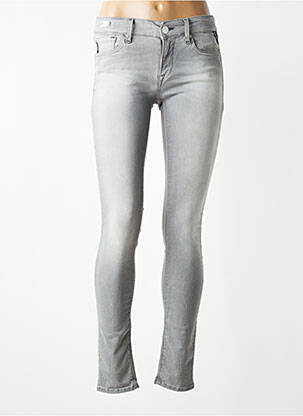 Blugi skinny elasticitate talie joasă gri REPLAY femeie